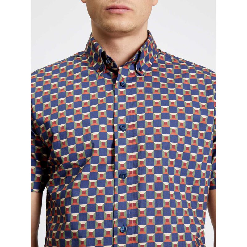 Ben Sherman Retro Geo Print Shirt image number 2